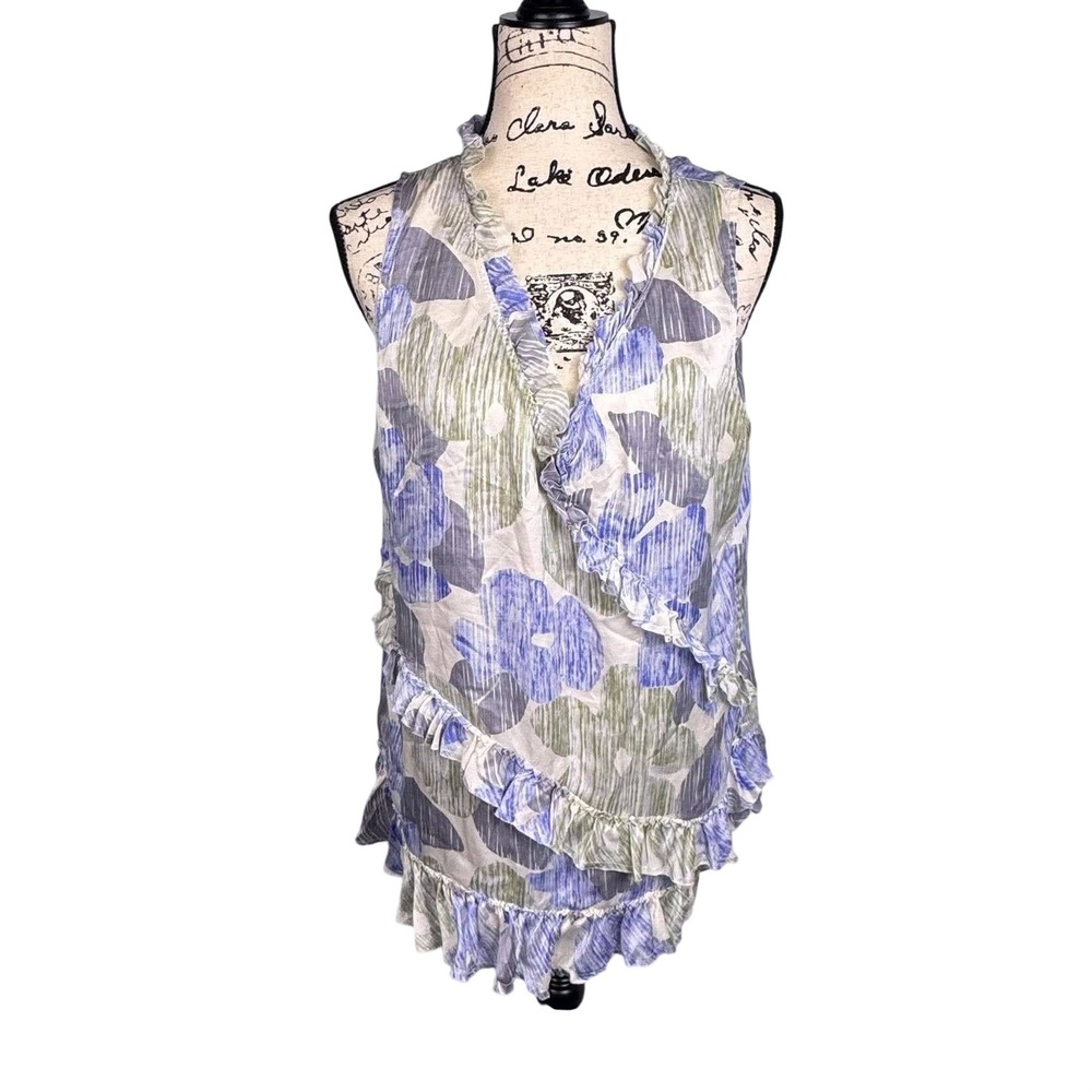 Banana Republic Sleeveless Top Silk Floral XL 813621-00